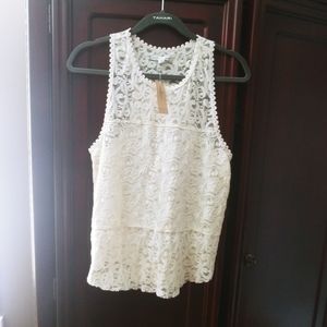 NWT American Eagle stretch lacy racer back top